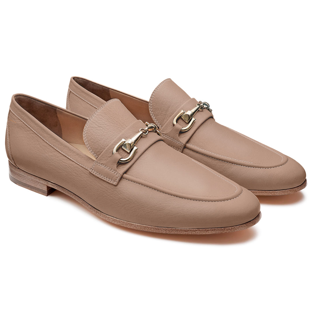 Mocasines casuales de piel con hebillas para hombre
