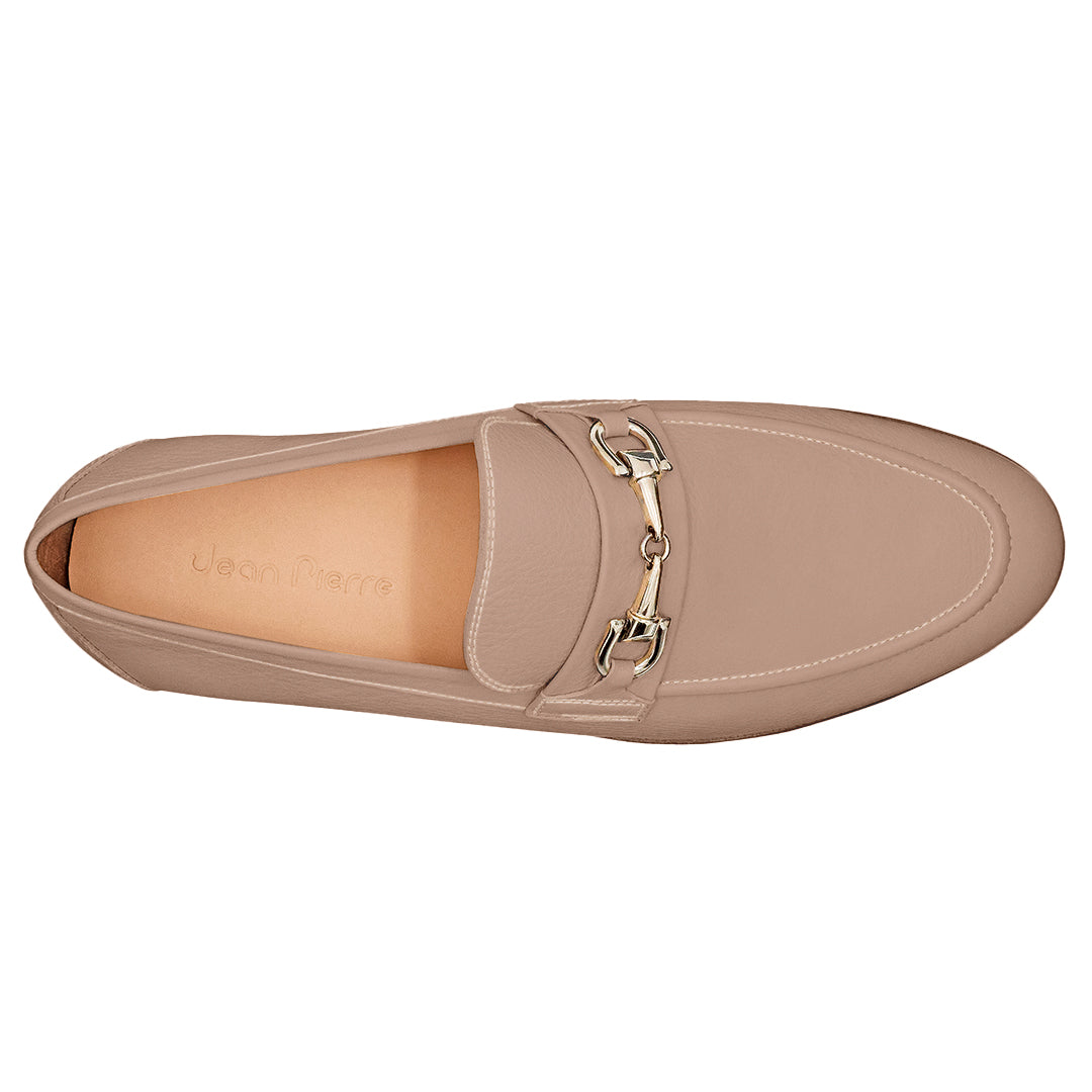Mocasines casuales de piel con hebillas para hombre