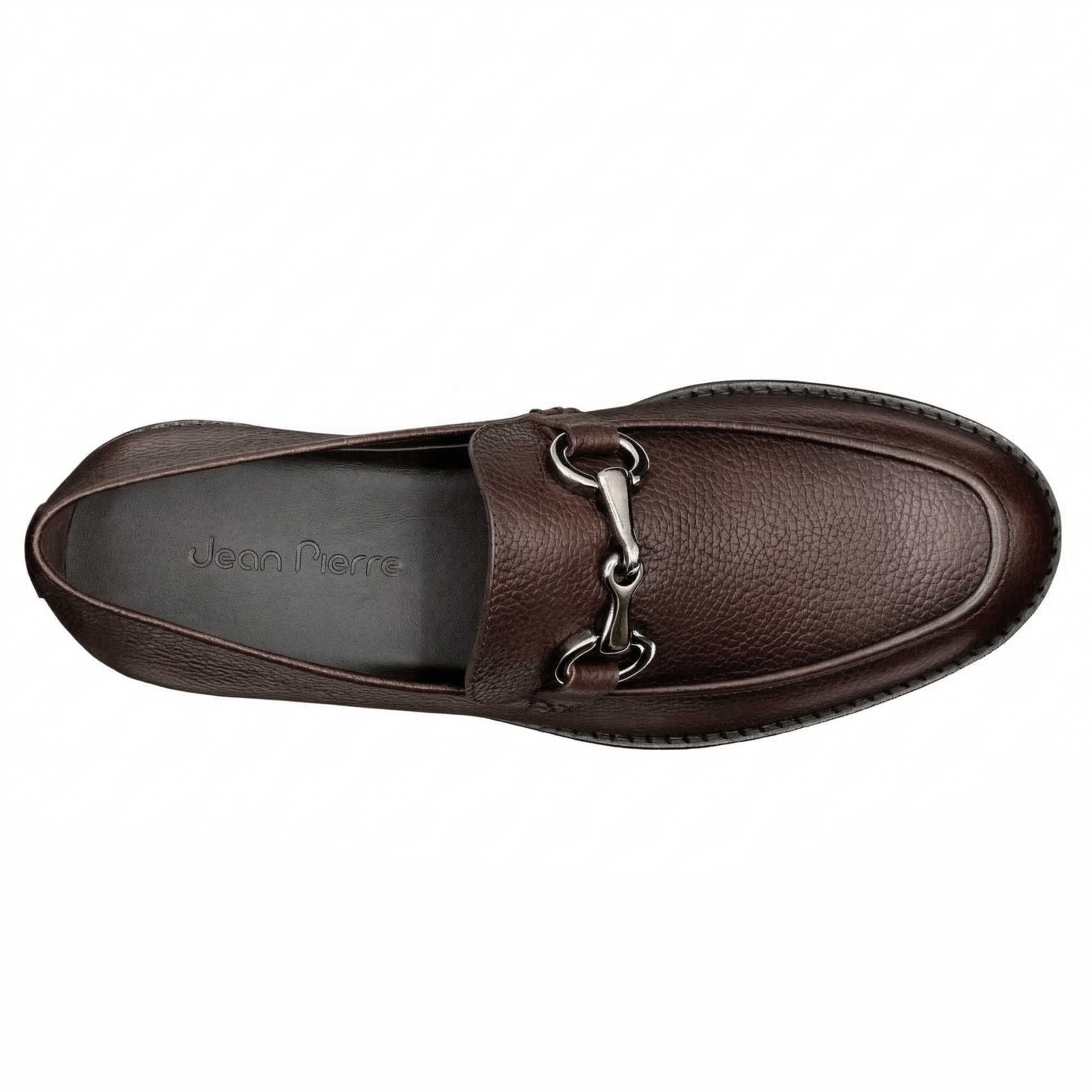 Mocasines de piel con suela track pintados a mano y hebilla metálica para hombre