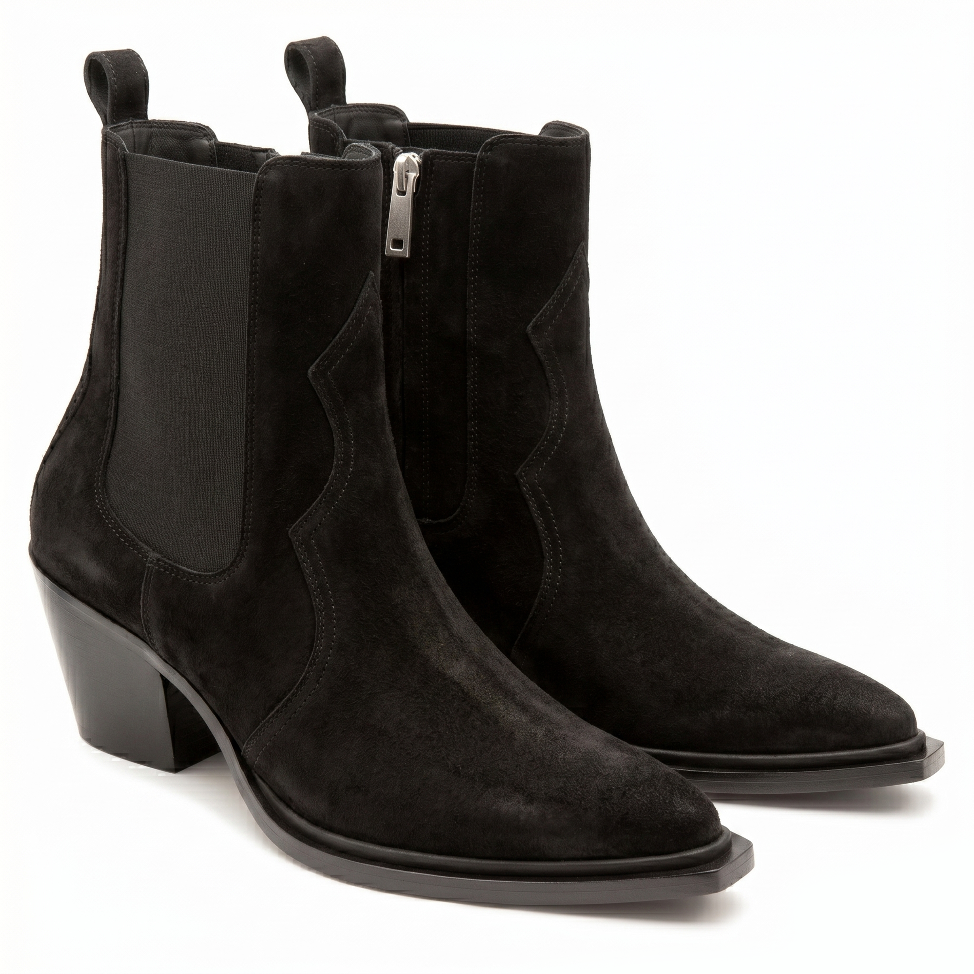 Botines de piel estilo vaquero