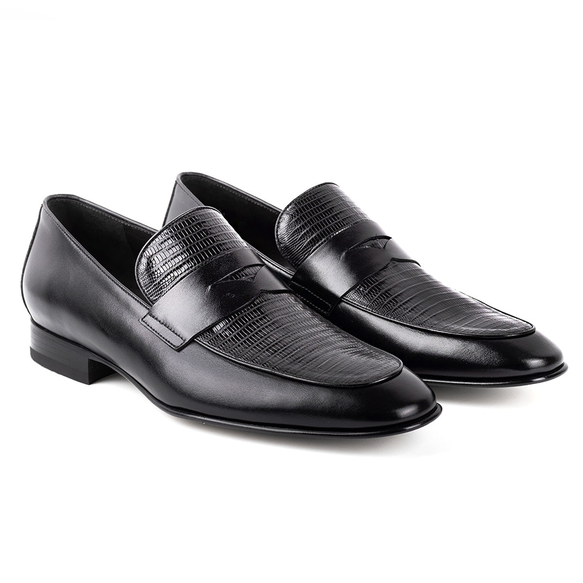 Mocasines en piel de lagarto para caballero