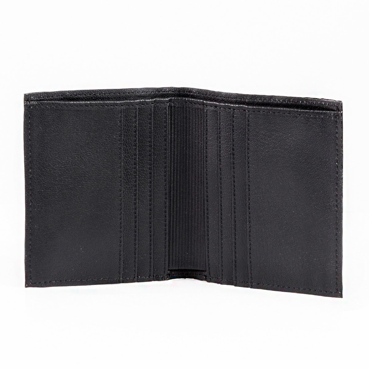 Cartera de caimán negra para hombre