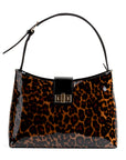 Bolsa de charol con print para mujer