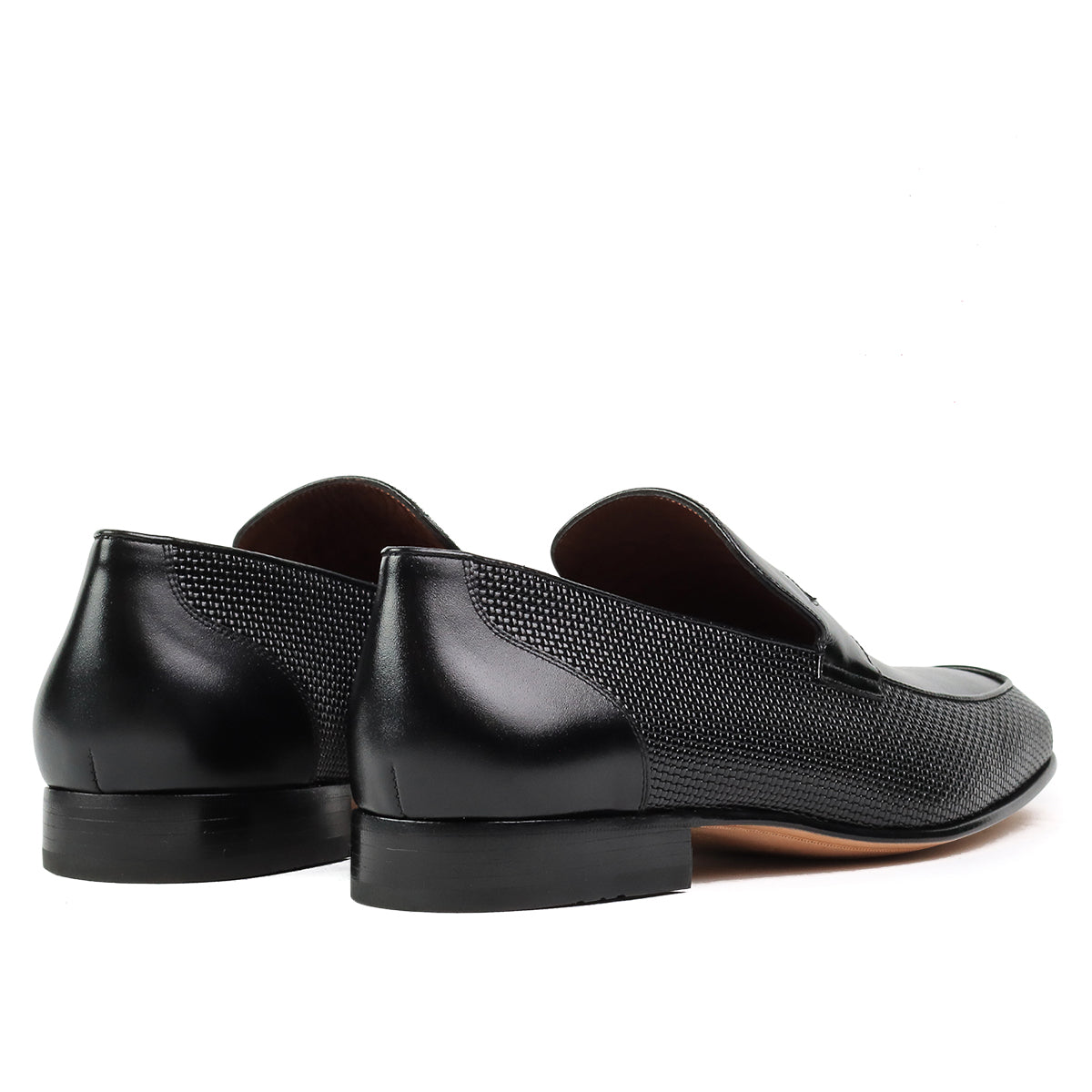 Mocasines de vestir en piel con antifaz para caballero