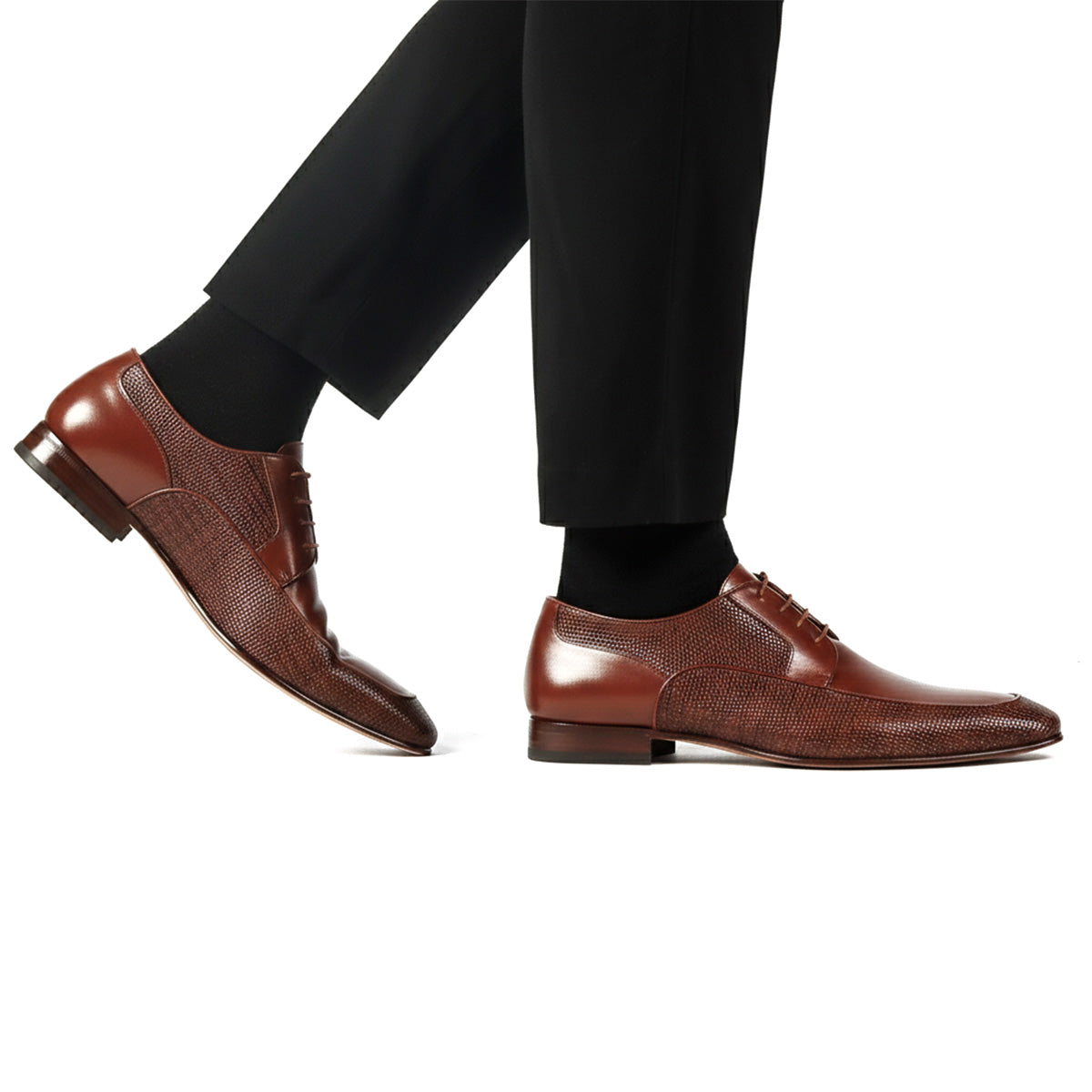 Zapatos derby con textura para caballero