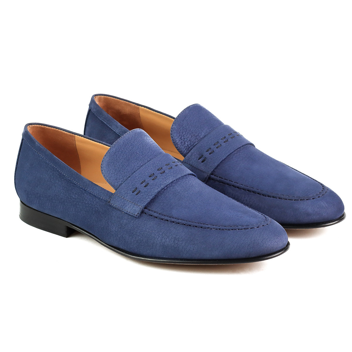 Mocasines slip on casuales con acabado en nubuck para caballero