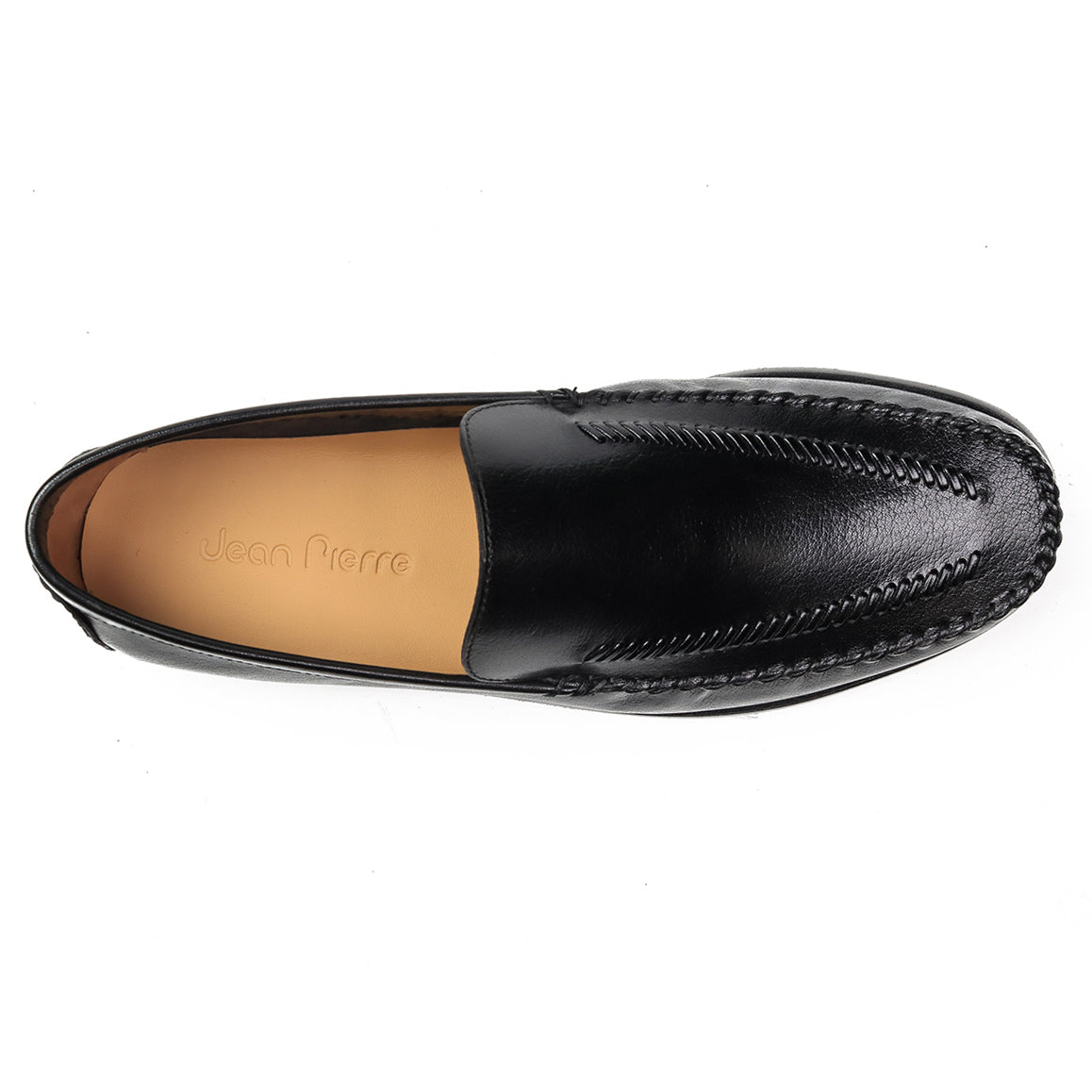 Mocasines de piel con costuras decorativas para caballero