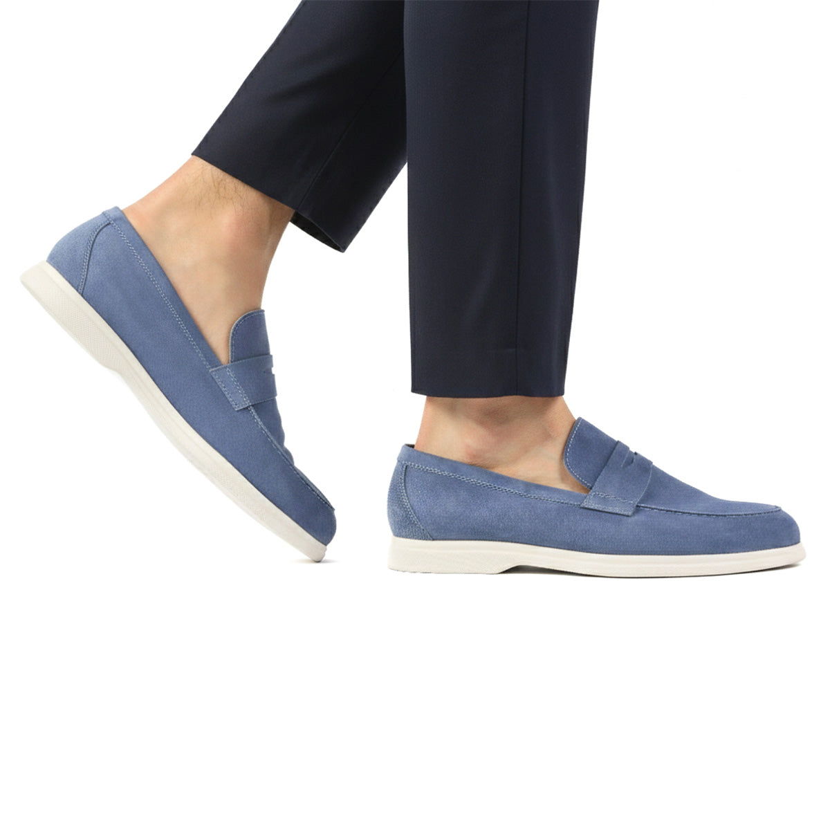 Mocasines de gamuza estilo penny para caballero