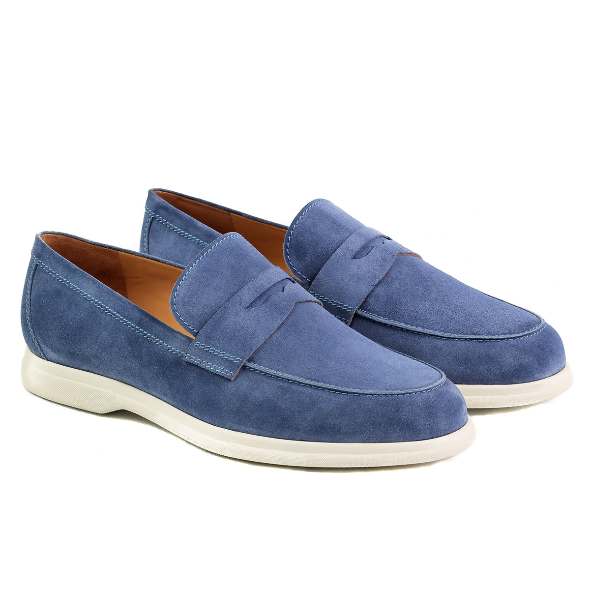 Mocasines de gamuza estilo penny para caballero