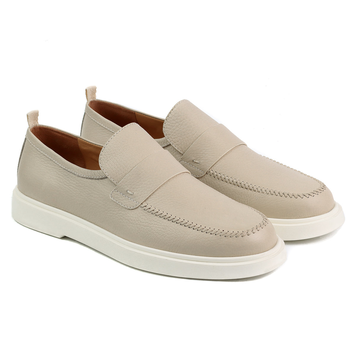 Mocasines de gamuza casuales con antifaz y suela ligera para caballero