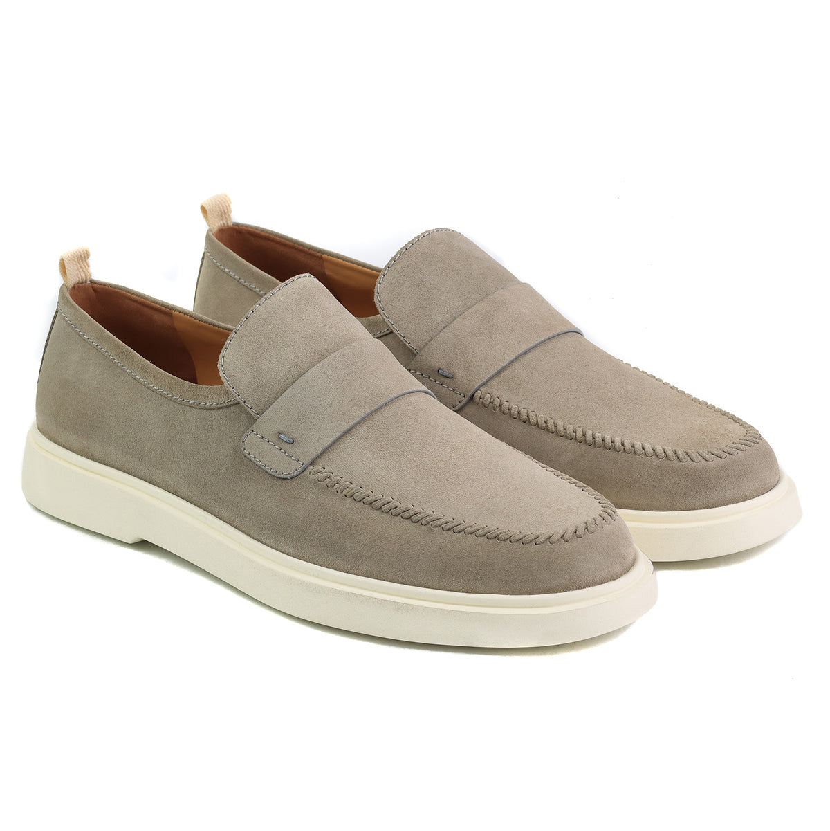 Mocasines de piel casuales con antifaz y suela ligera para caballero