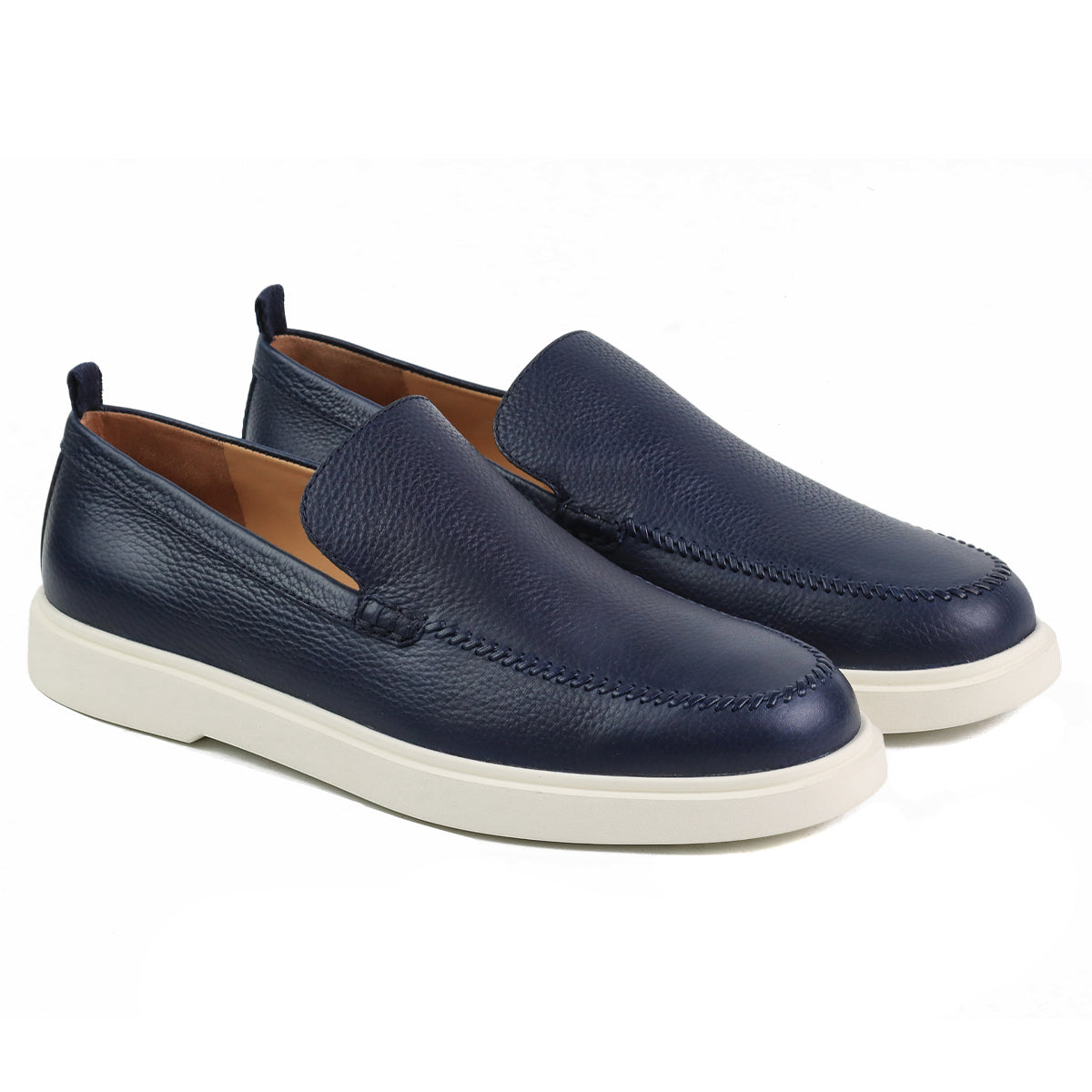 Mocasines de piel casuales y suela ligera para caballero