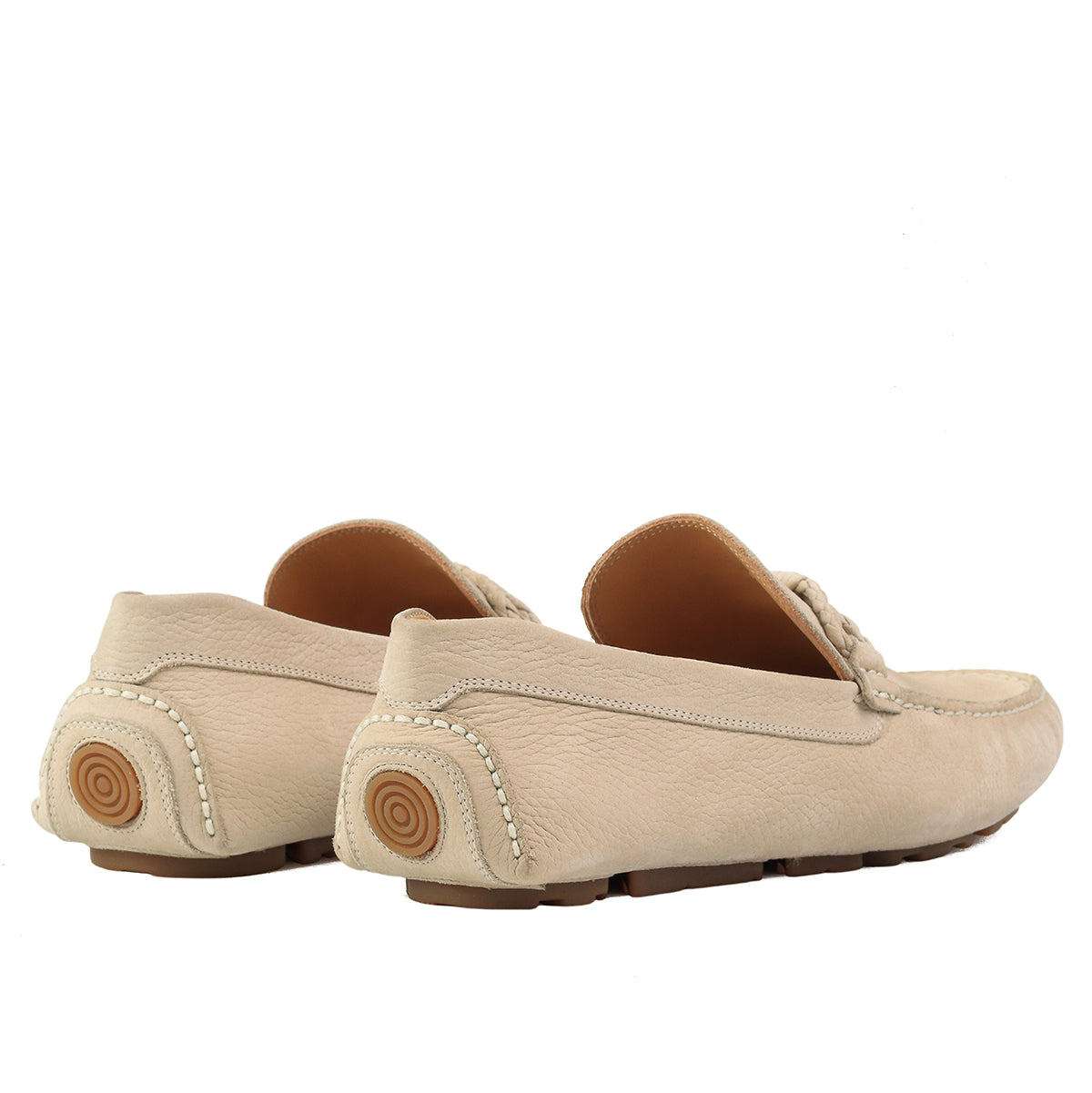 Mocasines driver en nubuck con correa trenzada para caballero