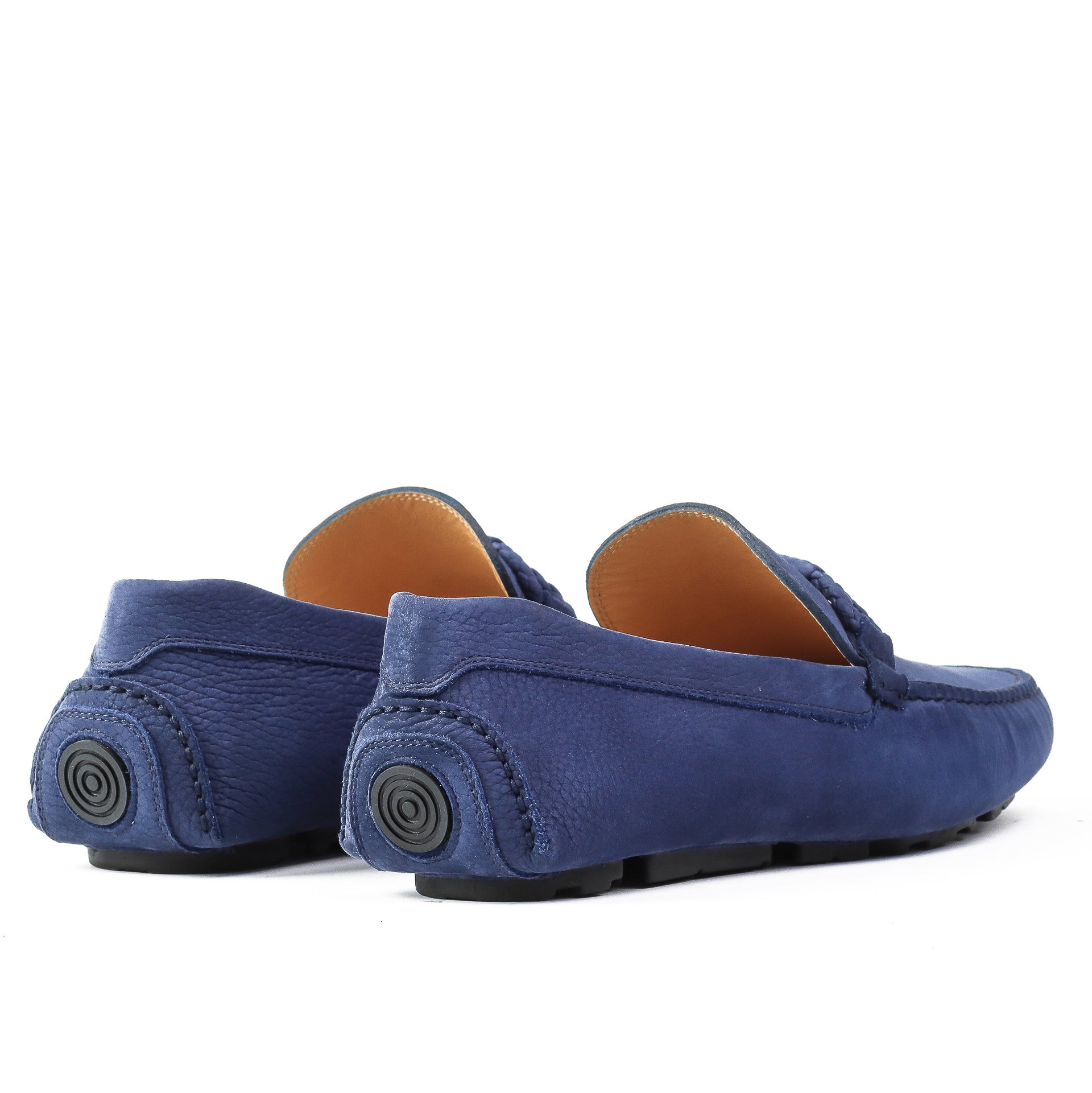 Mocasines driver en nubuck con correa trenzada para caballero