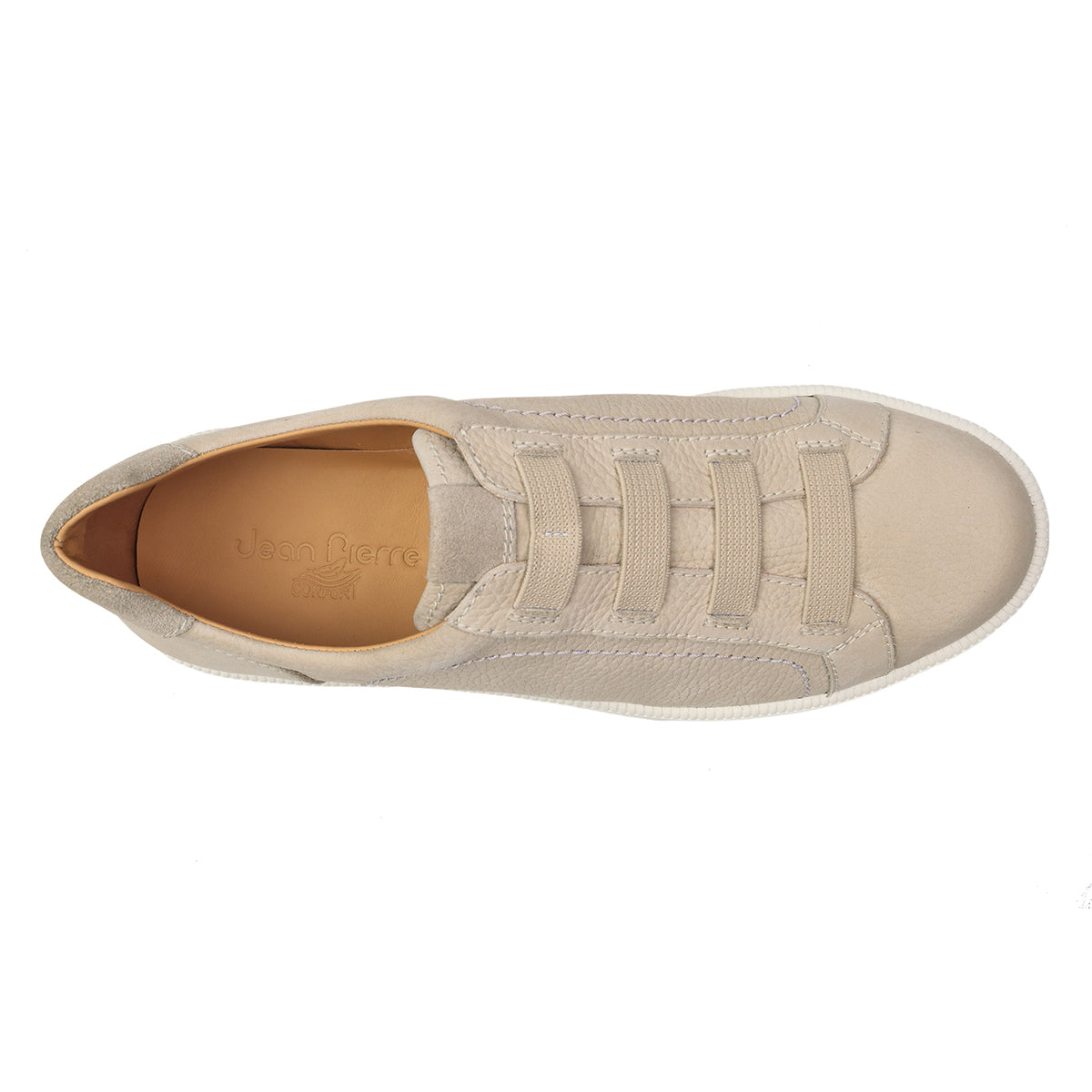 Tenis de piel con acabado en nubuck y ajuste elástico para caballero