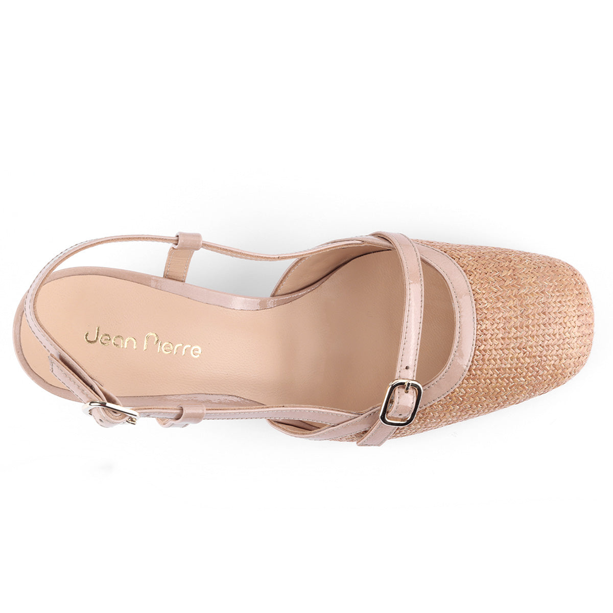 Zapatillas slingback en textil brandy