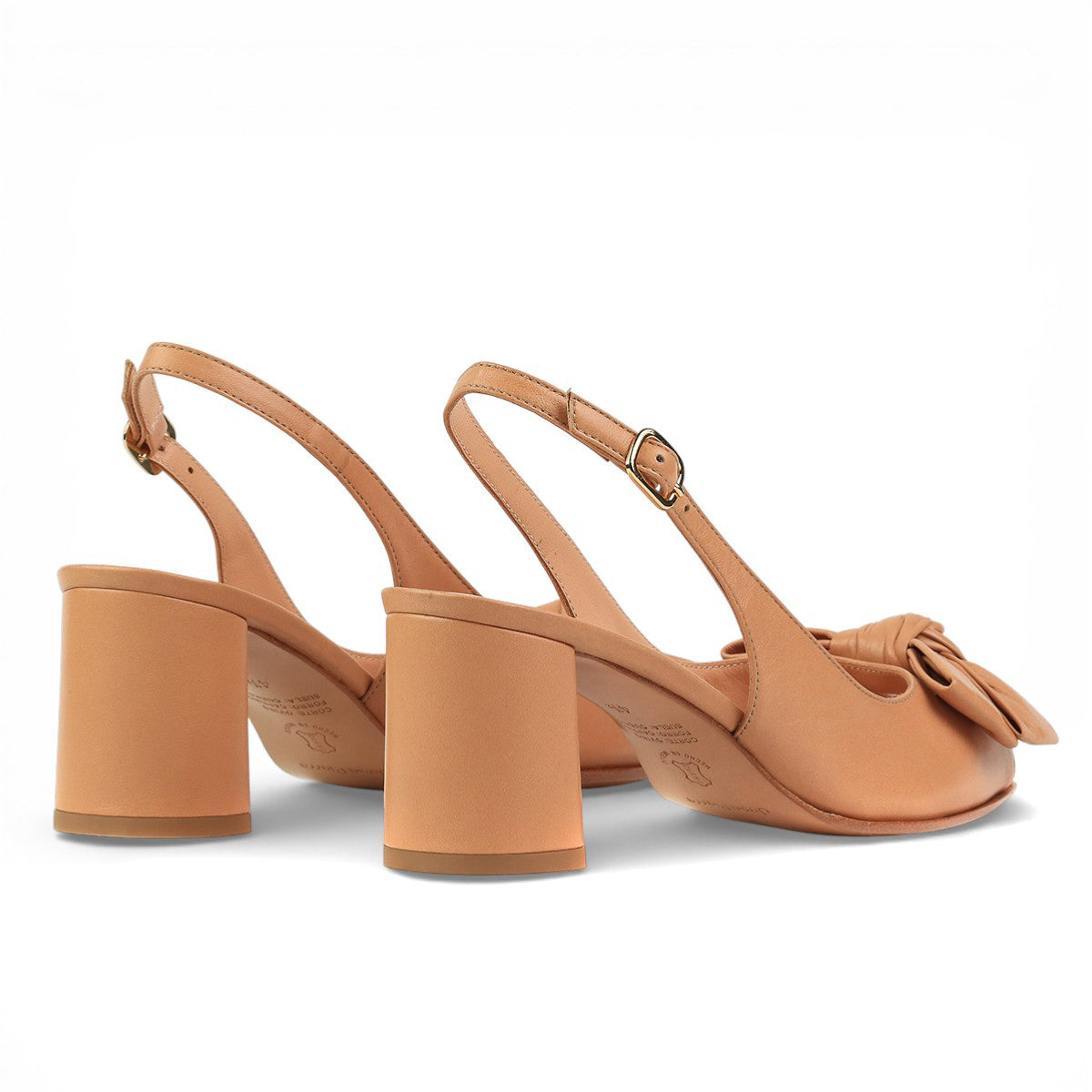 Sandalias brandy peep-toe de ante con lazo tipo moño para dama