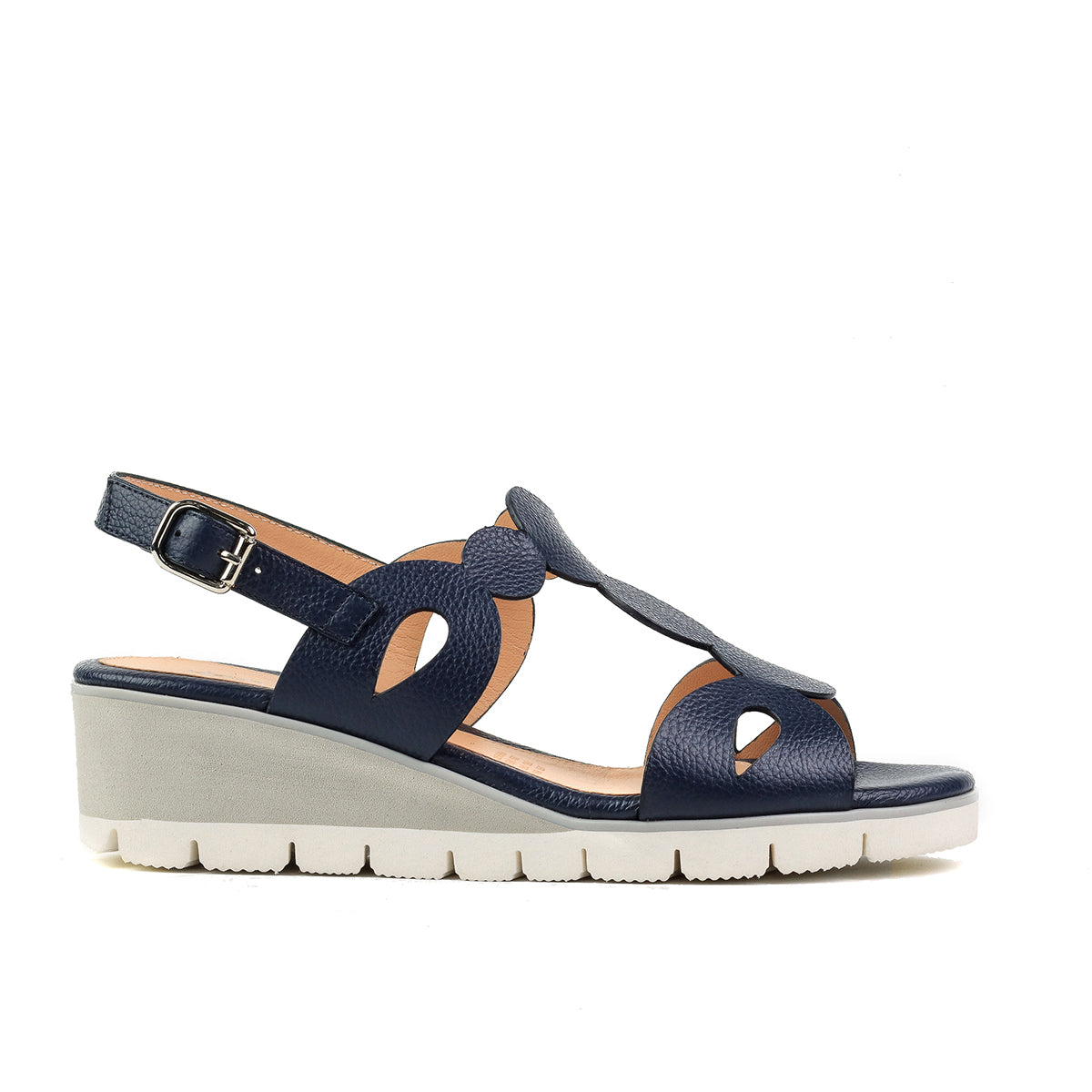 Sandalias de piel con suela ultraligera confort para dama