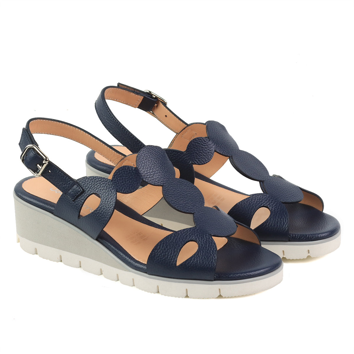 Sandalias de piel con suela ultraligera confort para dama