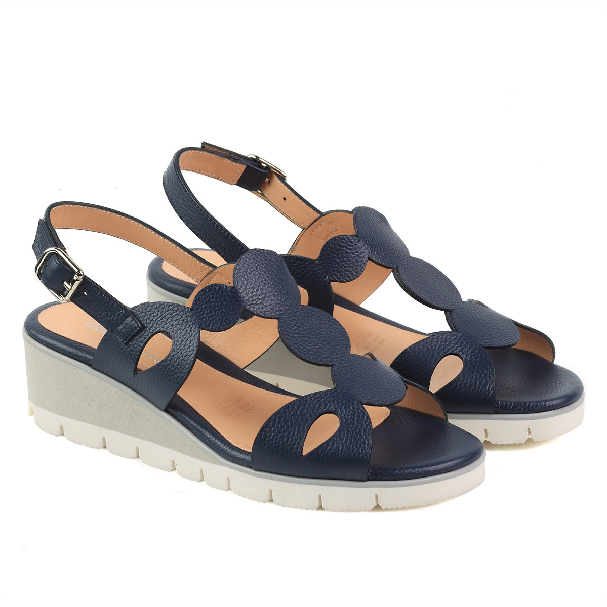 Sandalias de piel con suela ultraligera confort para dama