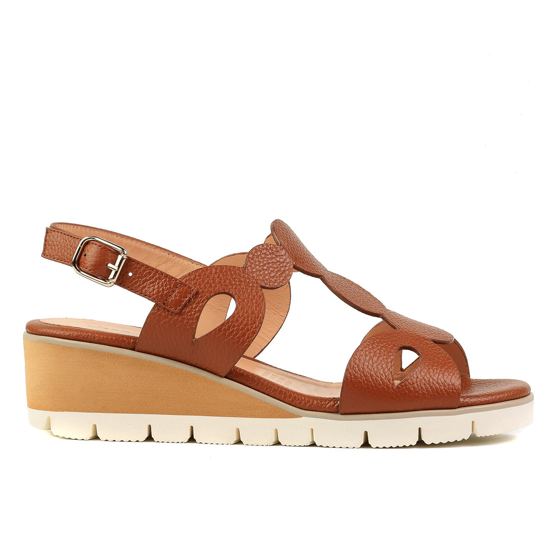 Sandalias de piel con suela ultraligera confort para dama