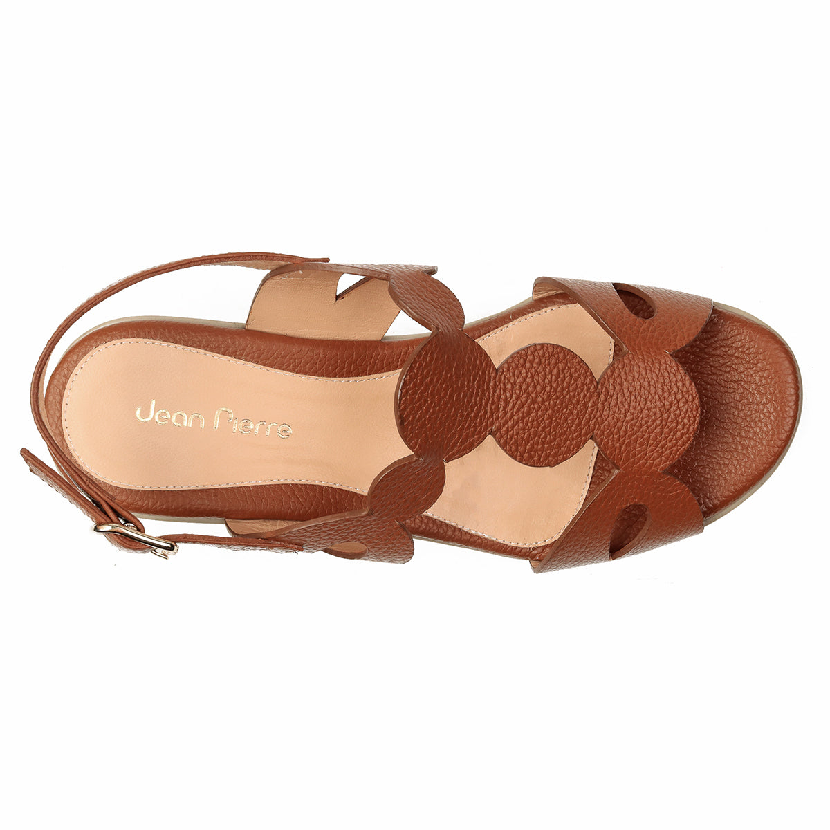 Sandalias de piel con suela ultraligera confort para dama