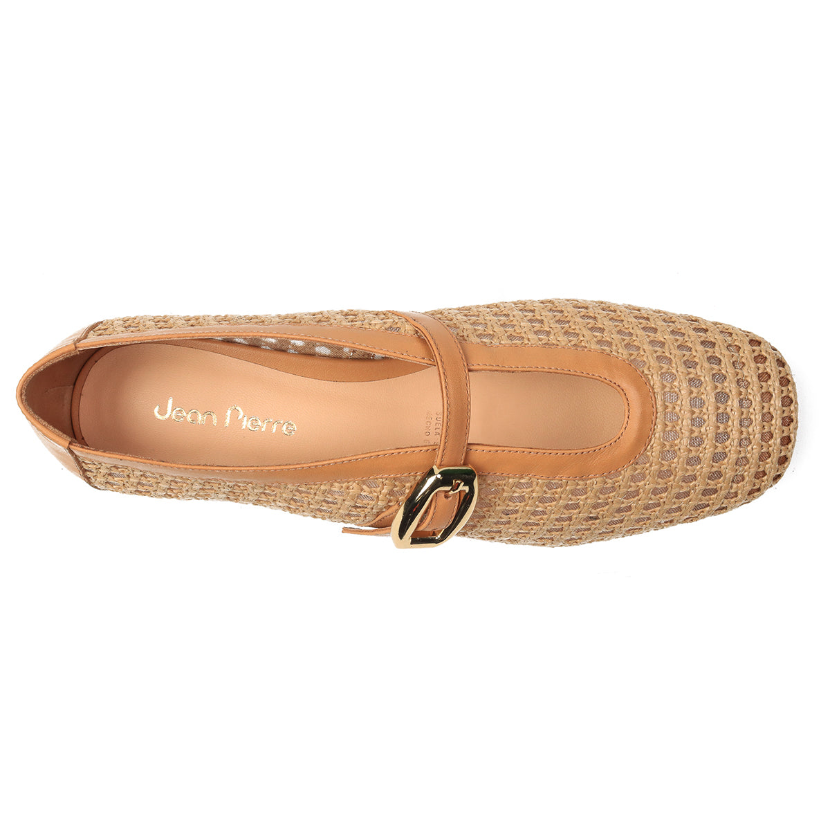 Balerina en malla textil y piel para dama
