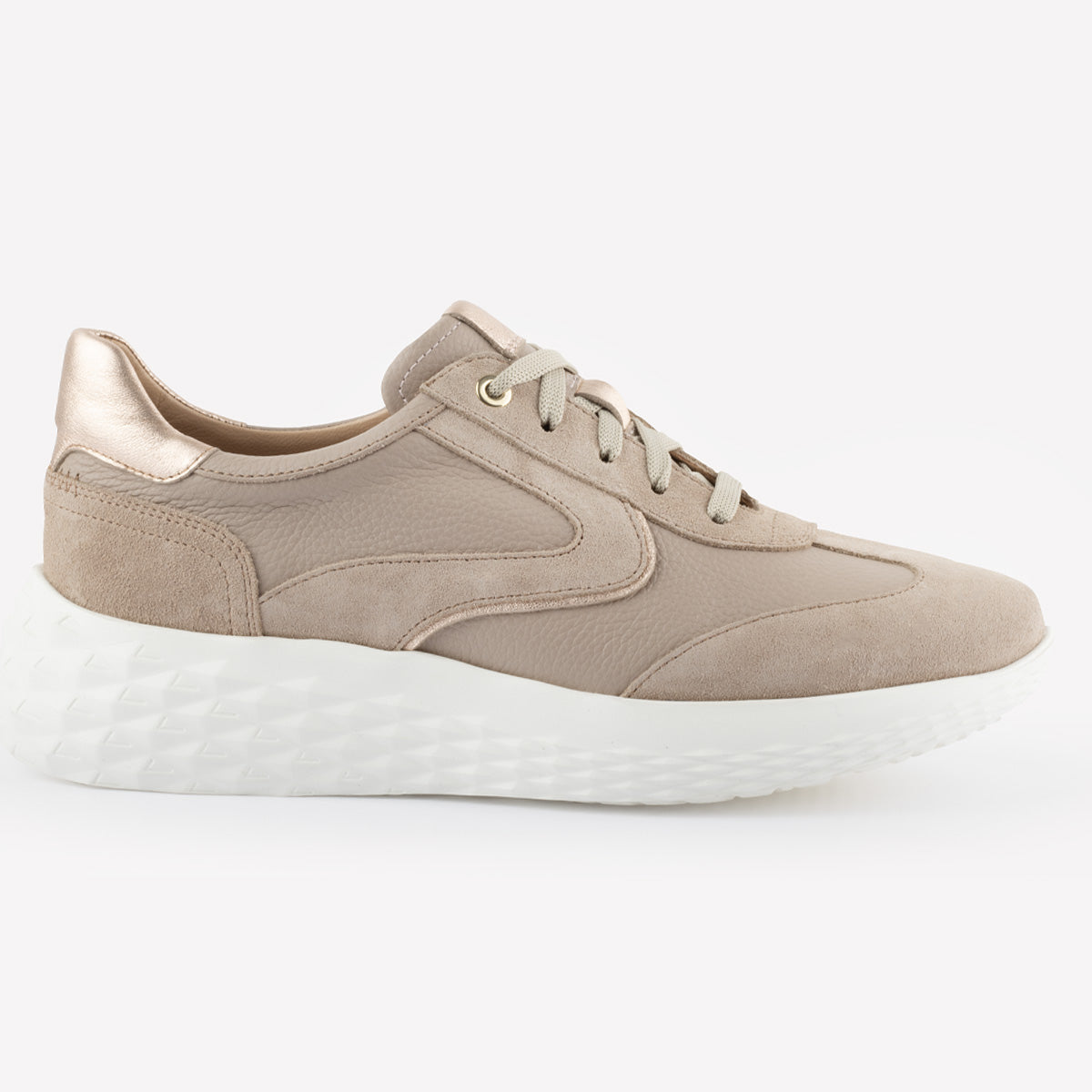 Tenis de piel y gamuza para dama