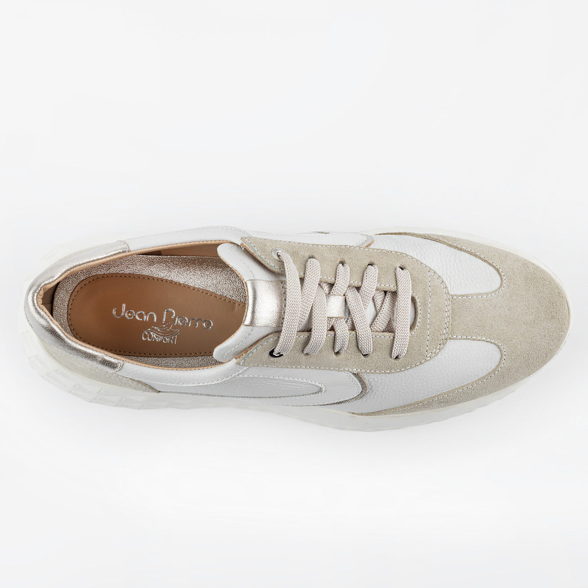 Tenis de piel y gamuza para dama