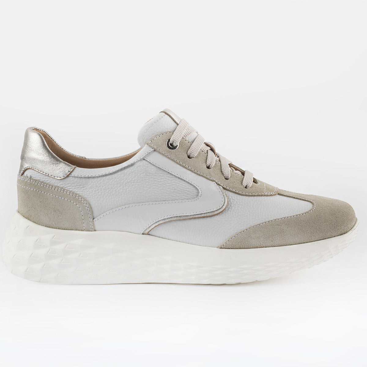 Tenis de piel y gamuza para dama