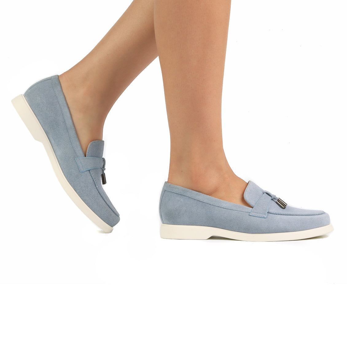 Mocasines de gamuza con suela ultraligera confort para dama