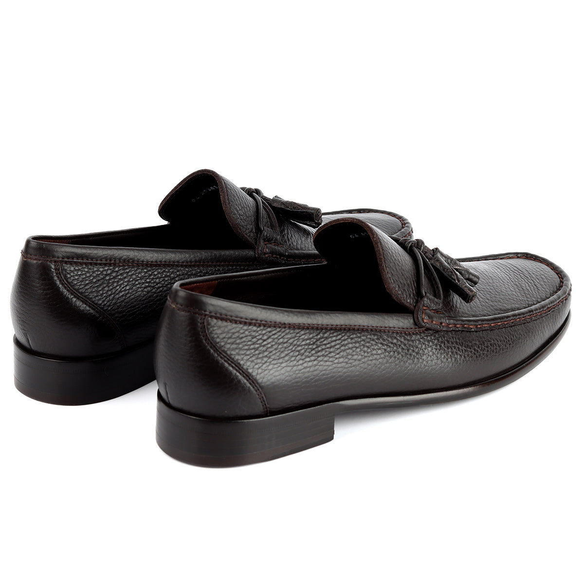 Mocasines de piel con lazo y borlas para hombre