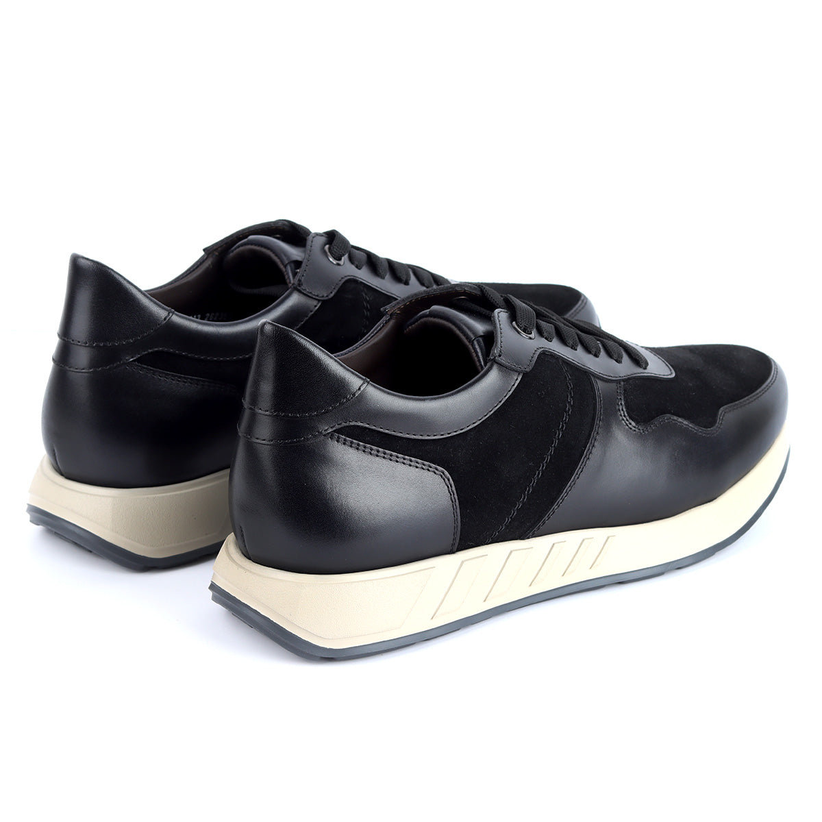 Tenis de piel y gamuza, estilo deportivo para hombre