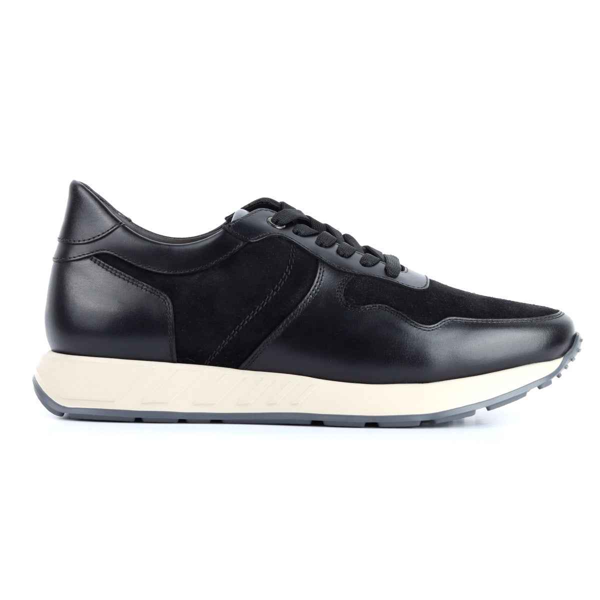 Tenis de piel y gamuza, estilo deportivo para hombre