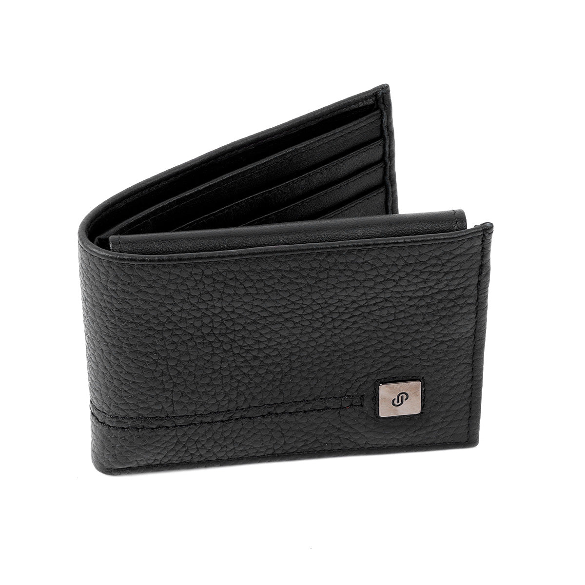 Cartera horizontal de piel para caballero