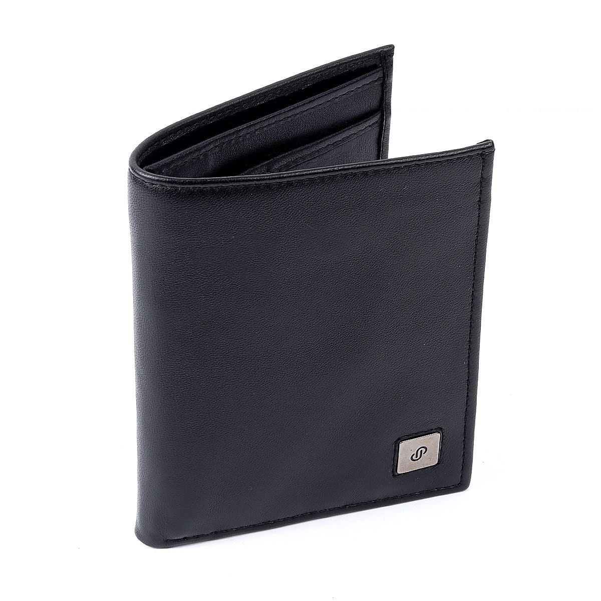 Cartera de piel lisa para hombre