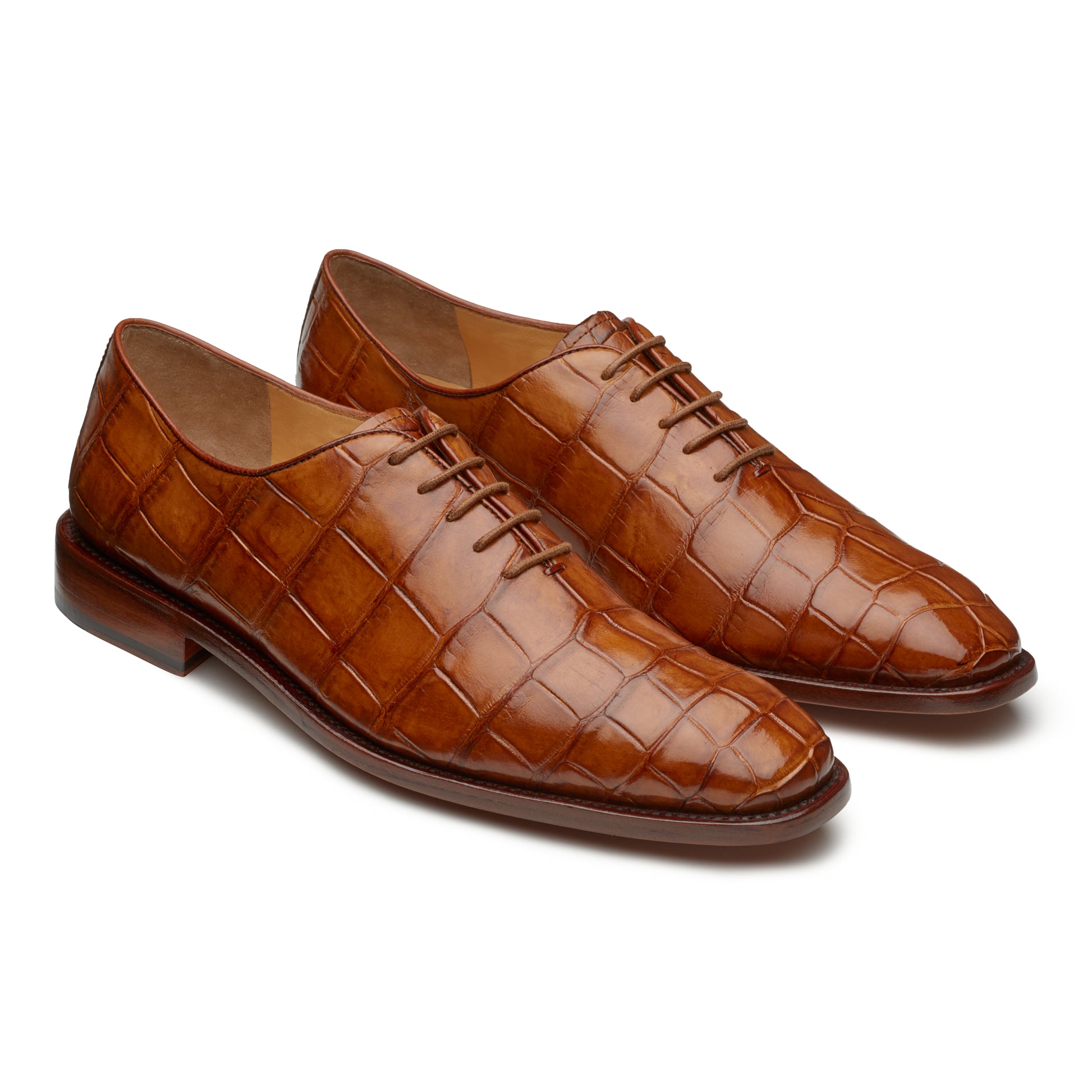 Zapato Oxford Cocodrilo – Negro