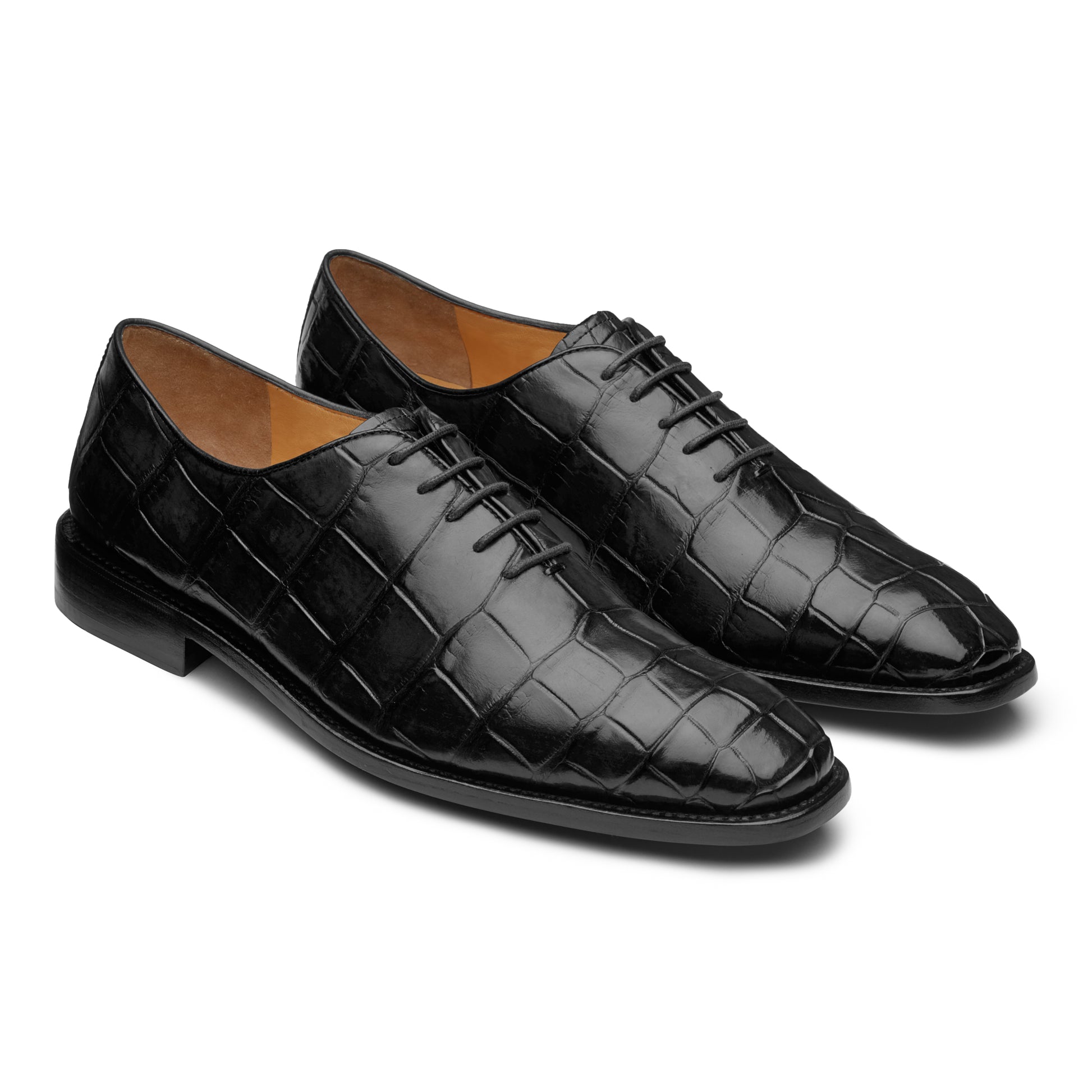 Zapato Oxford Cocodrilo – Negro
