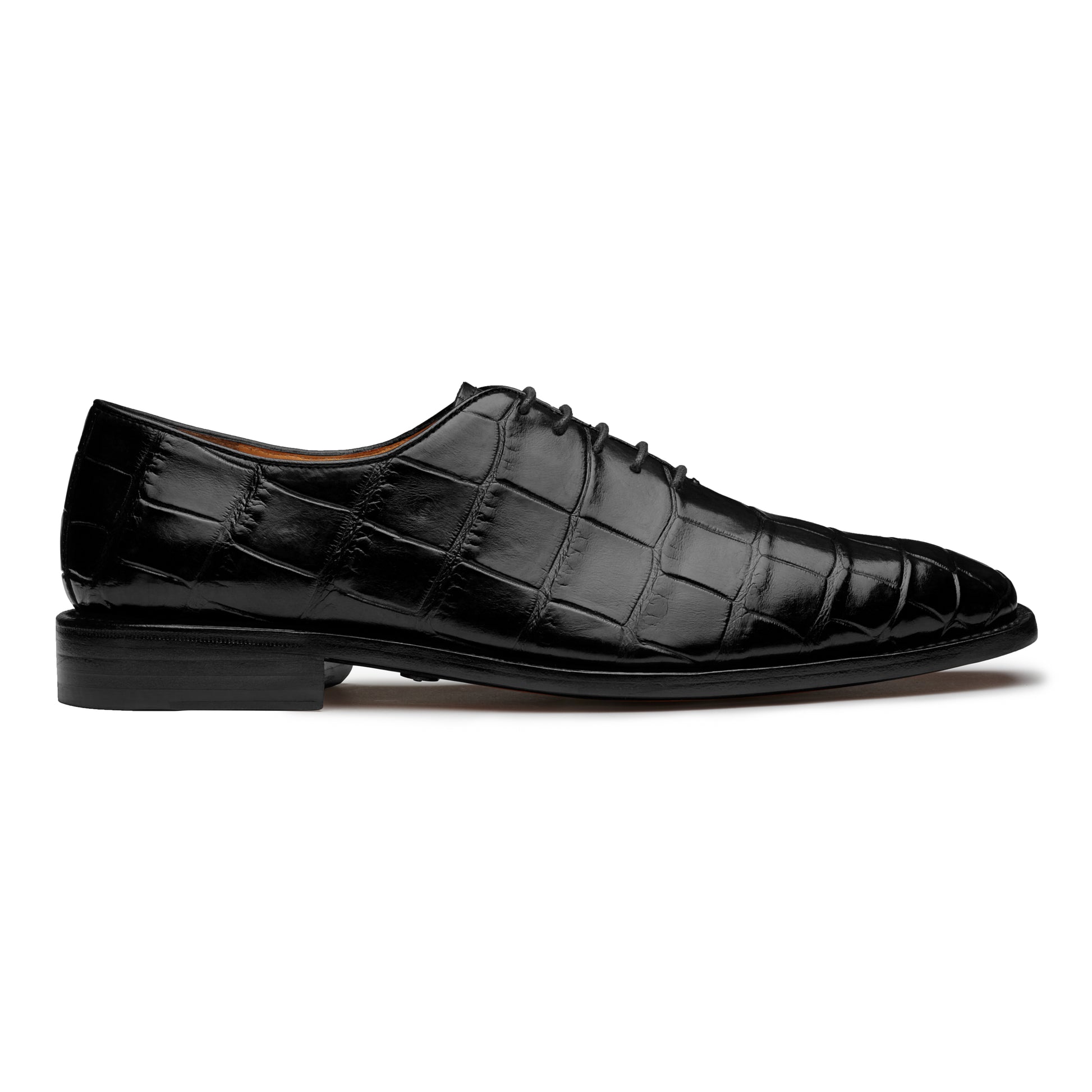 Zapato Oxford Cocodrilo – Negro