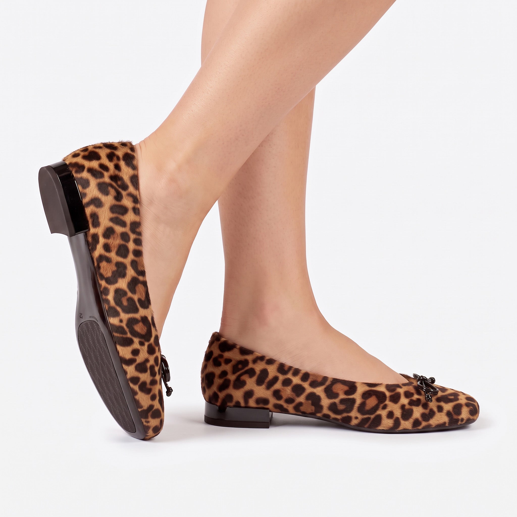 Balerinas de pelo animal print para mujer