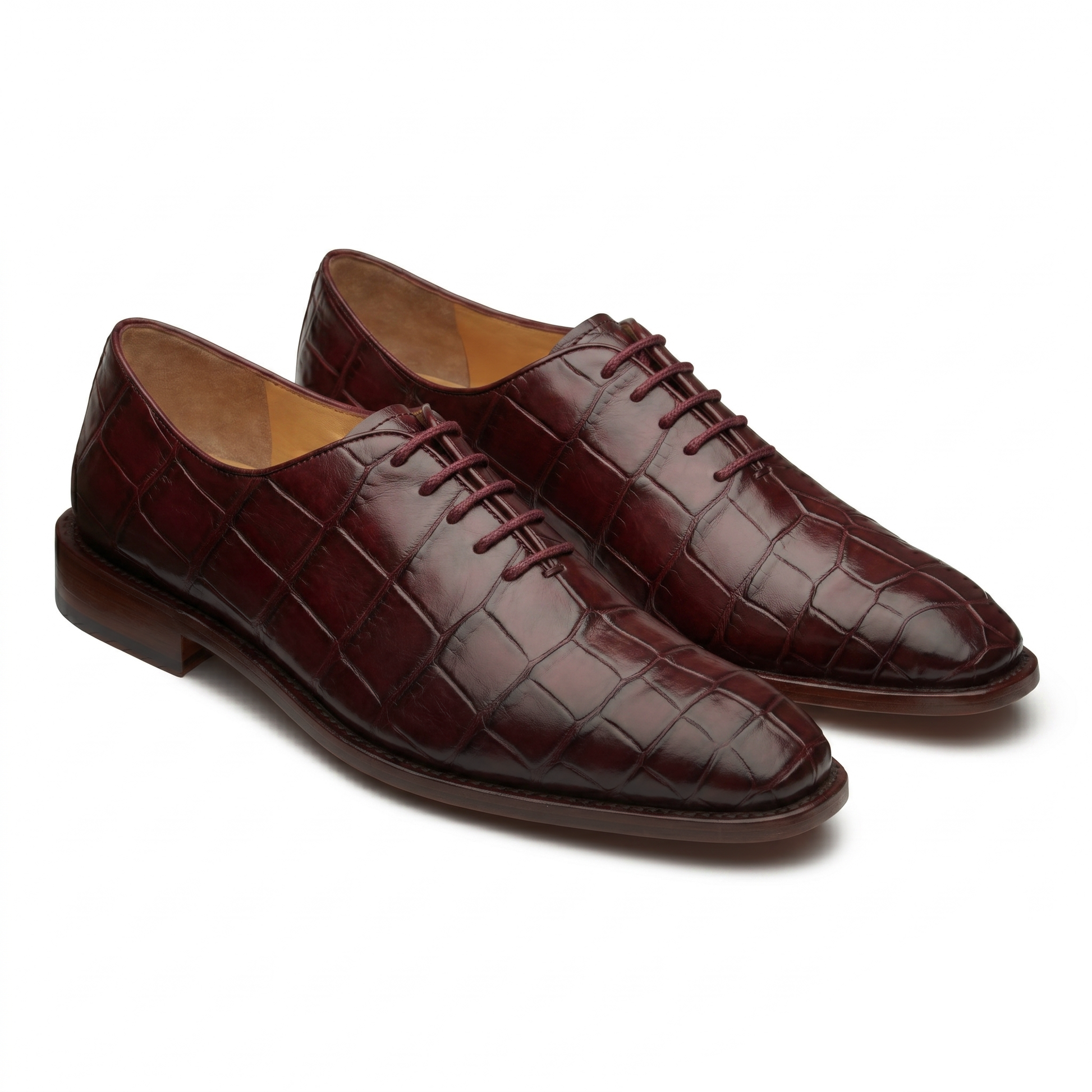 Zapato Oxford Cocodrilo – Negro