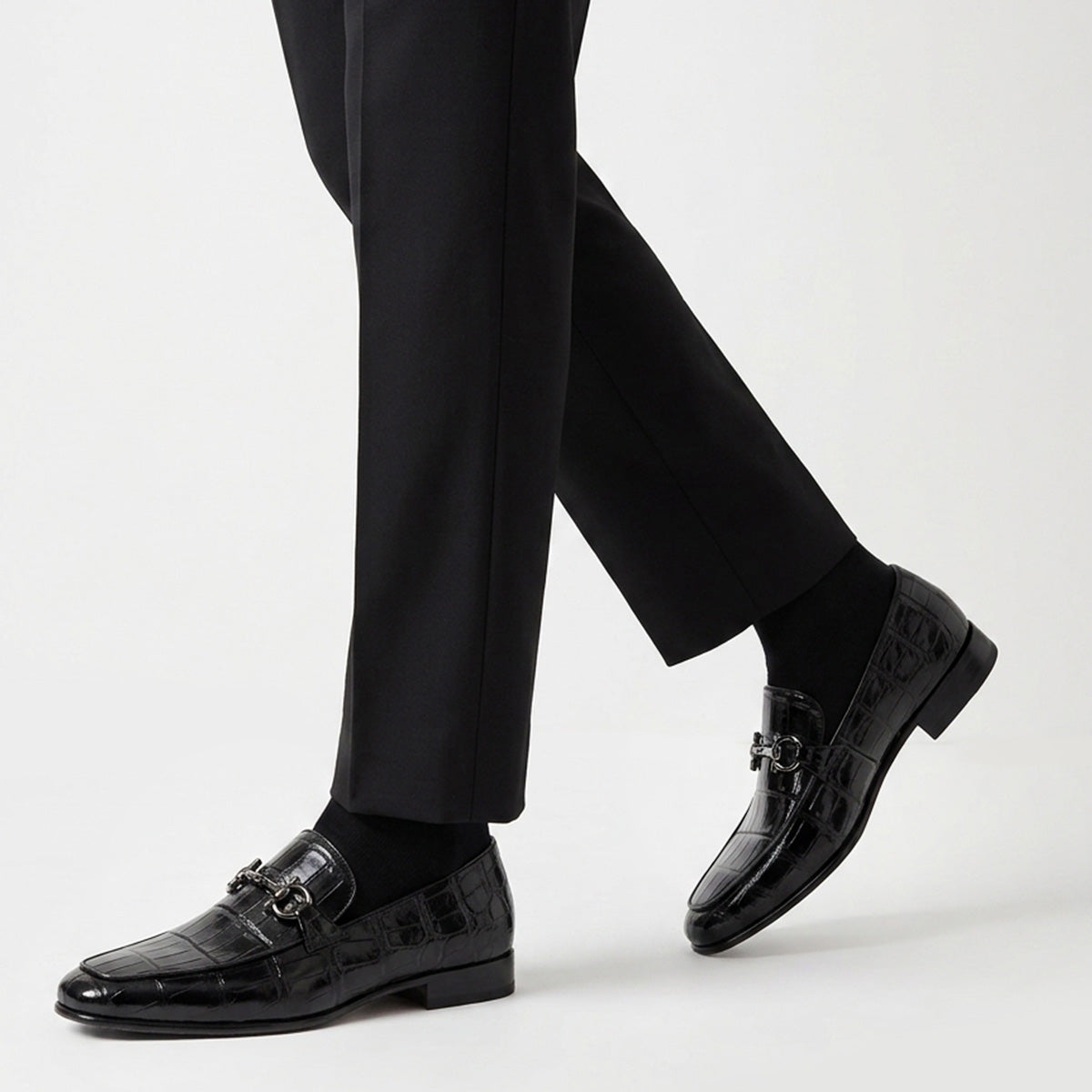 Mocasines de cola de cocodrilo para hombre