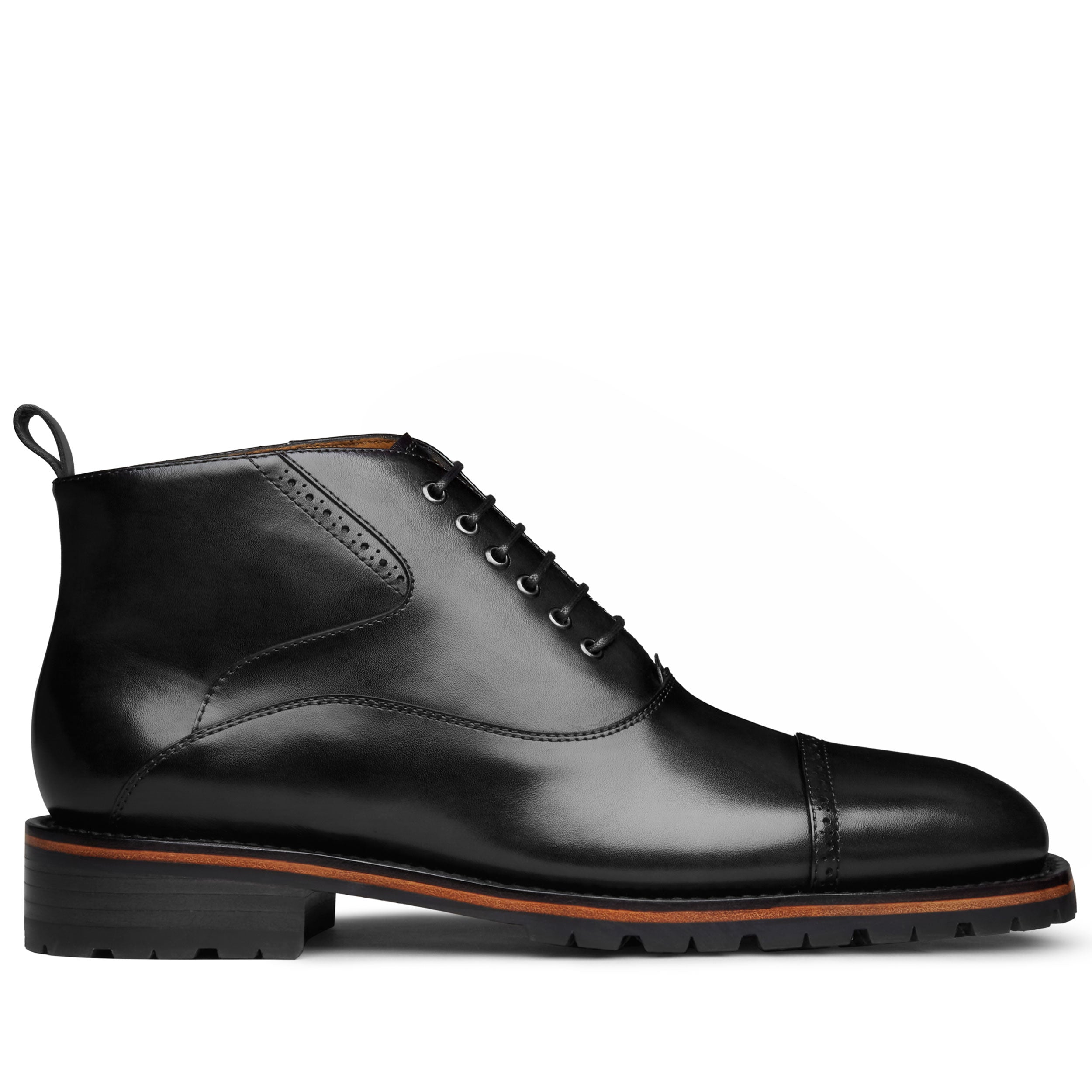 Botines artesanales de piel goodyear welt con suela vibram , pintados a mano para hombre