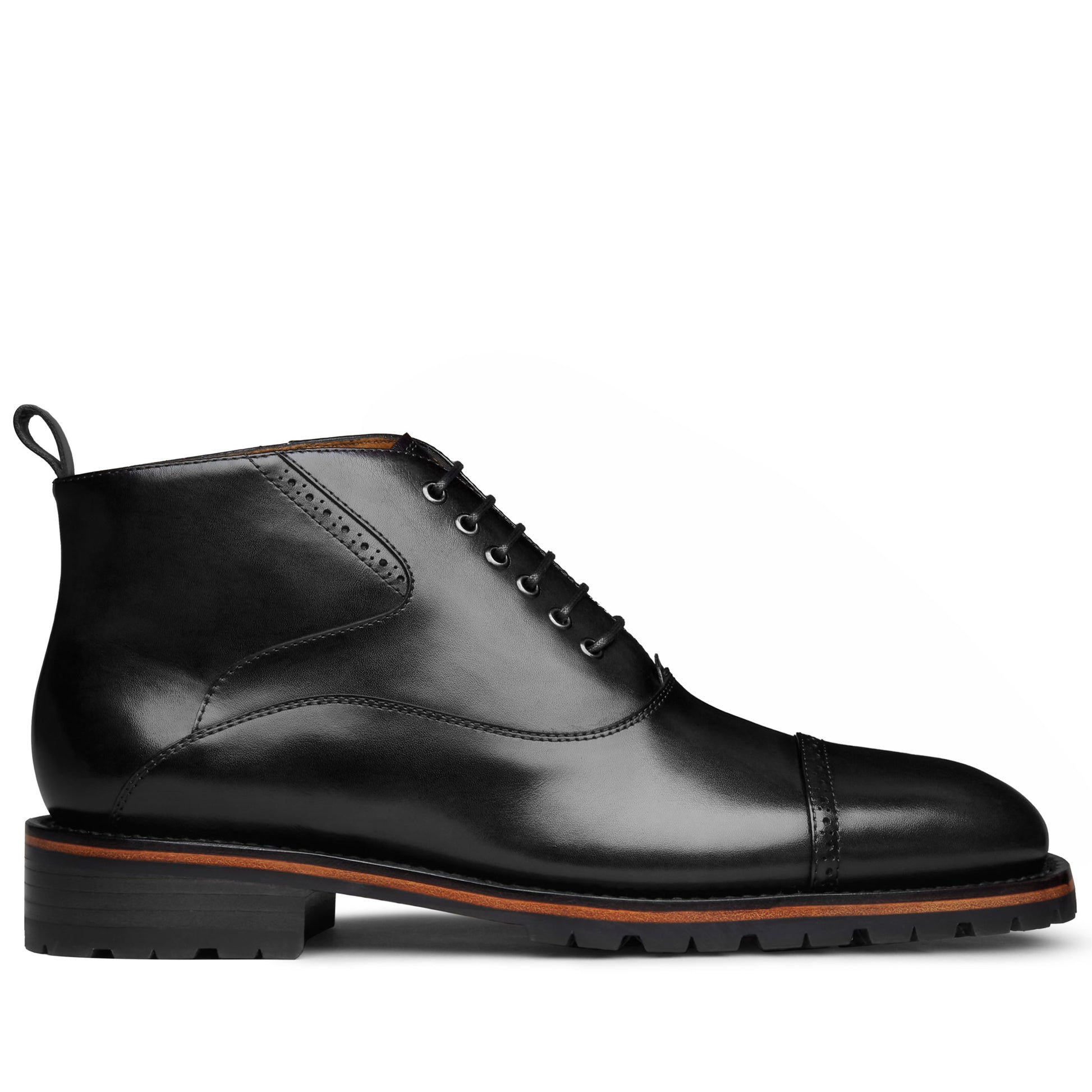 Botines artesanales de piel goodyear welt con suela vibram , pintados a mano para hombre