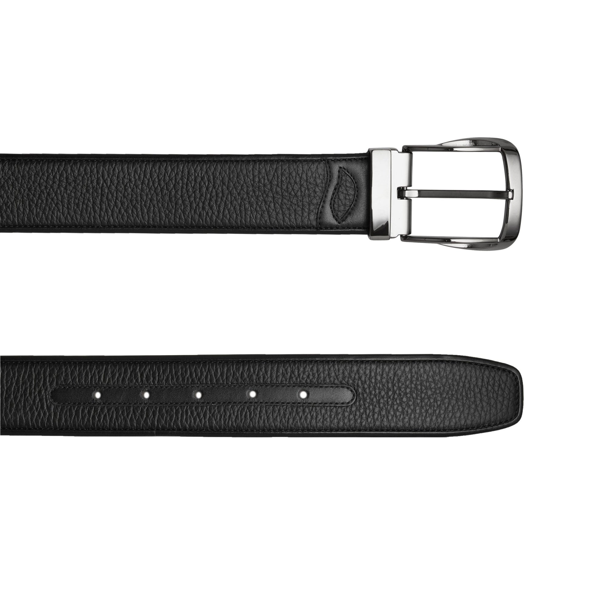 Cinturón en piel venado negro - Jean Pierre