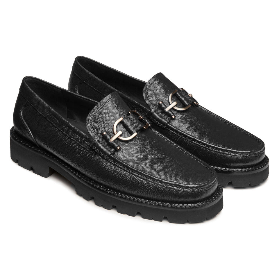 Mocasín Slip-On de piel para caballero tejido a mano - Jean Pierre