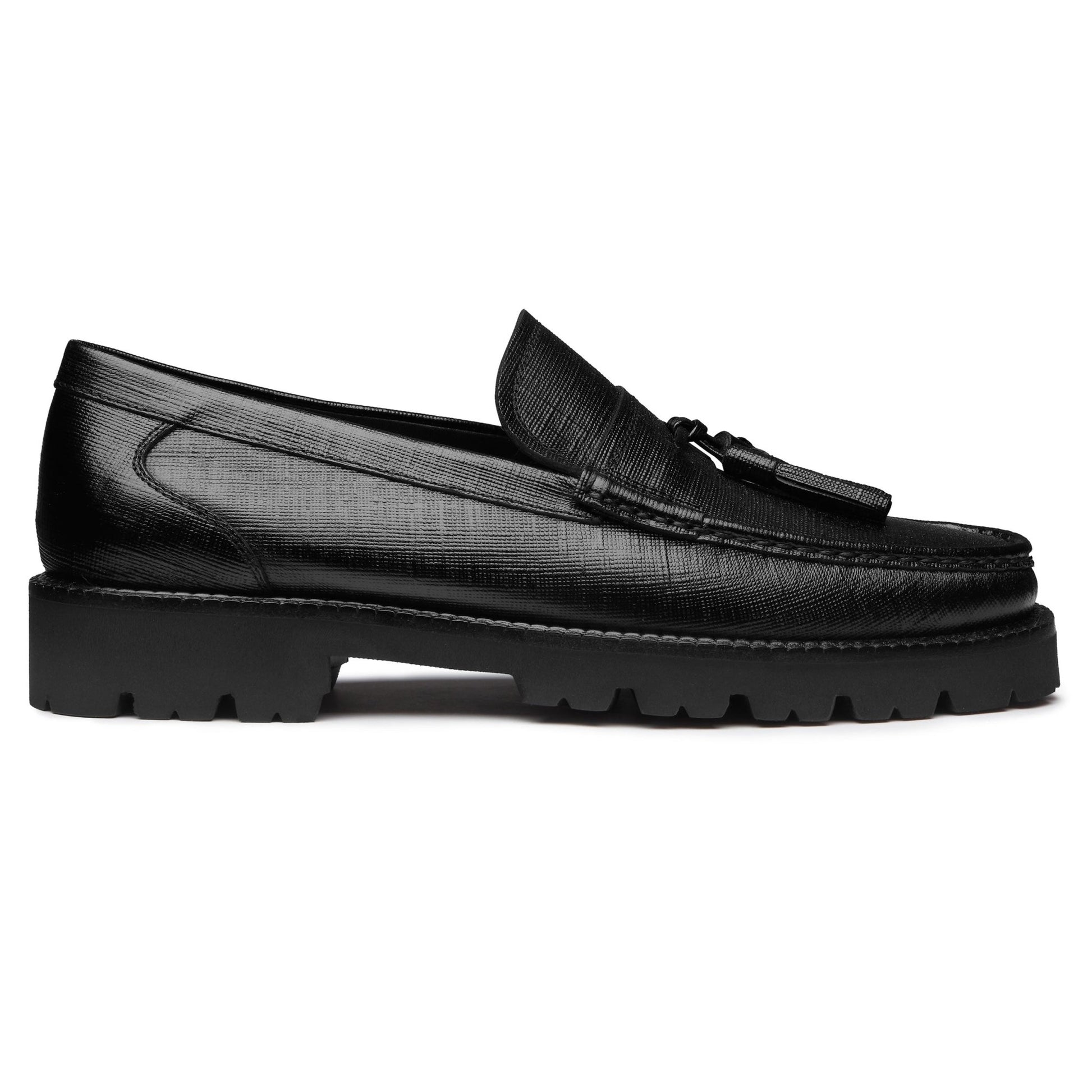 Mocasín Slip-on de piel para caballero tejido a mano - Jean Pierre